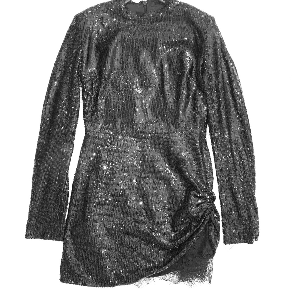 House of CB Black Sequin mini dress